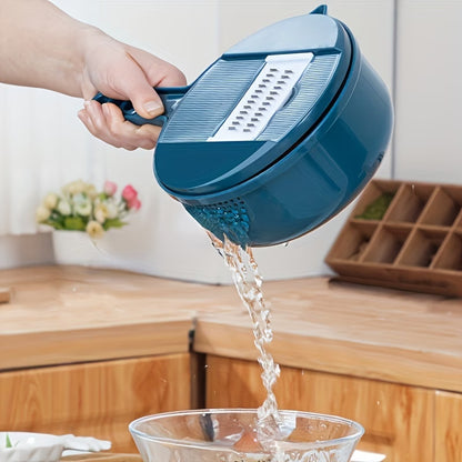 12-in-1 Multi-Function Vegetable Chopper & Mandoline Slicer with Container